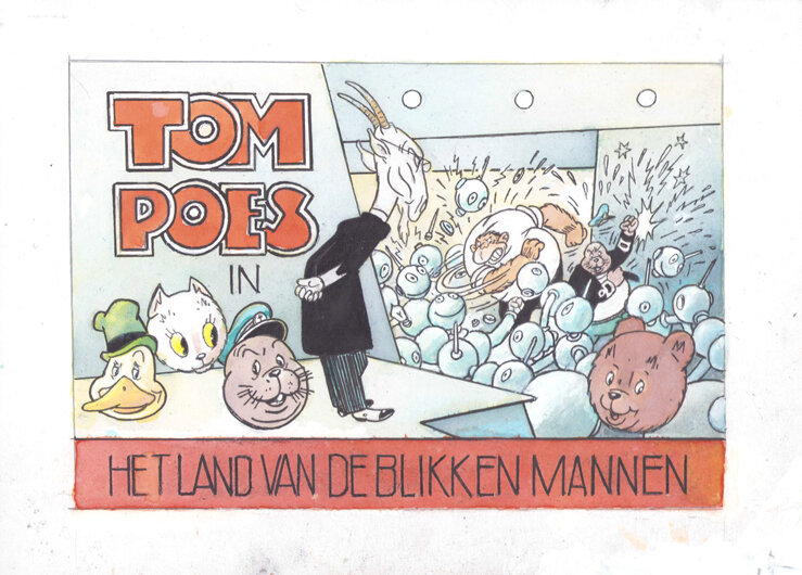 Dick Matena (naar Marten Toonder) | 2025 | Tom Poes in het land van de blikken mannen omslag - Couverture originale