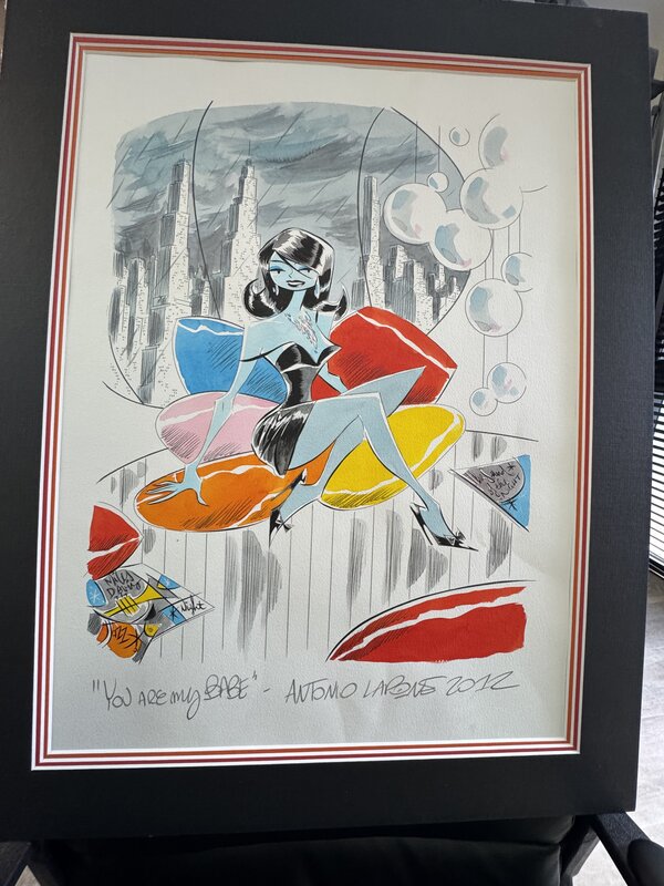 For sale - Antonio LAPONE SUPERBE AQUARELLE SUR PAPIER EXPO CHAMPAKA 2012 - Original Illustration