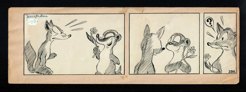 En vente - Jean Dulieu, Paulus de Boskabouter - strook 398 - Het Vrije Volk - Planche originale