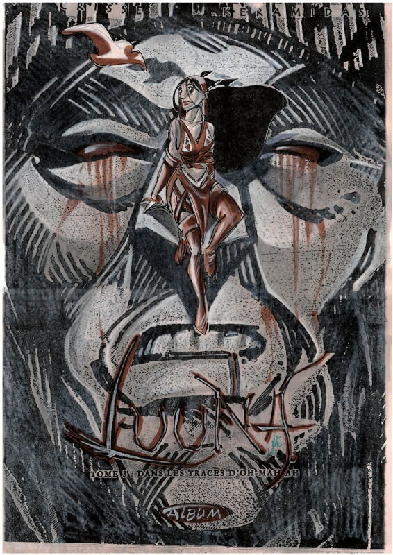 Nicolas Kéramidas, Dans les Traces d'Oh Mah Ha Variant Cover Prelim - Illustration originale