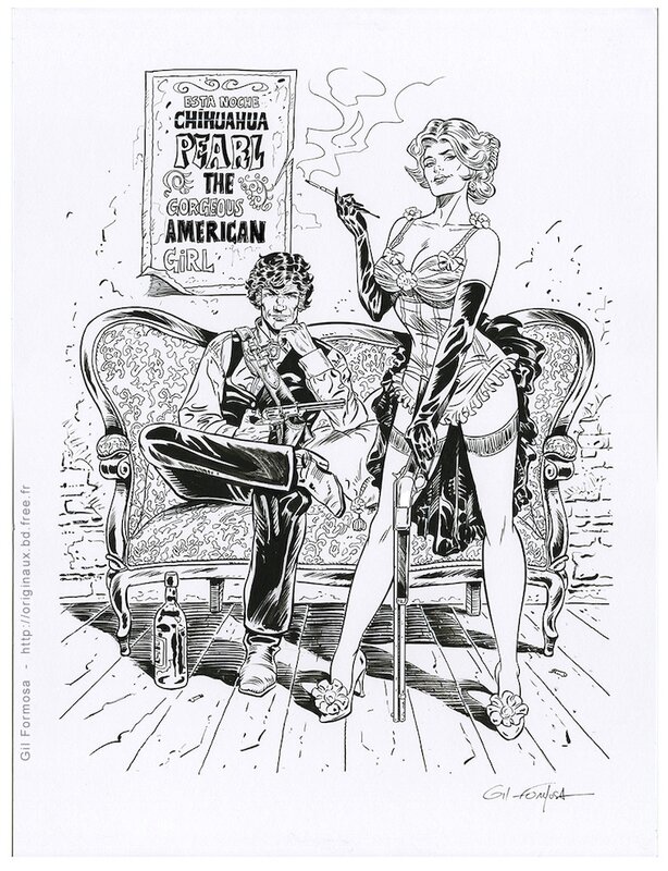 For sale - Formosa Gil, BLUEBERRY & CHIHUAHUA PEARL - Original Illustration