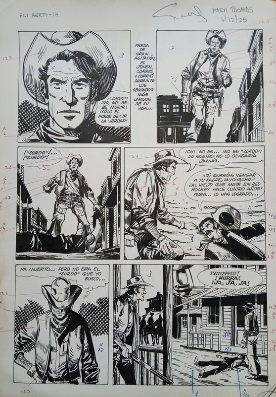 German Gábler, Fly Berty, planche originale 14 - Planche originale