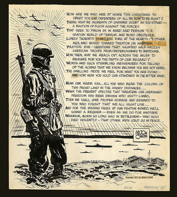 Christmas 1951 for Stars and Stripes Magazine by Milton Caniff - Couverture originale