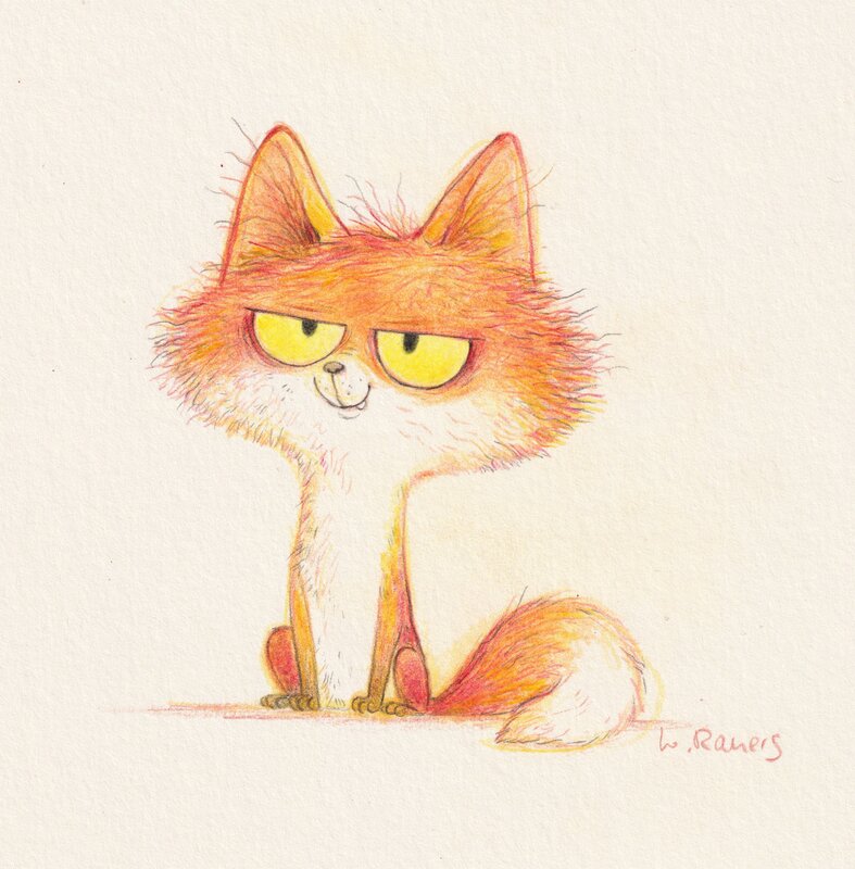 Petit renard par Wiebke Rauers - Illustration originale