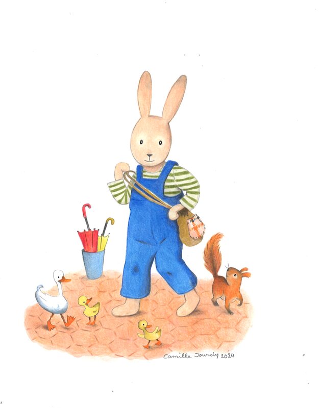 En vente - Camille Jourdy - Moulin Roty - Illustration originale