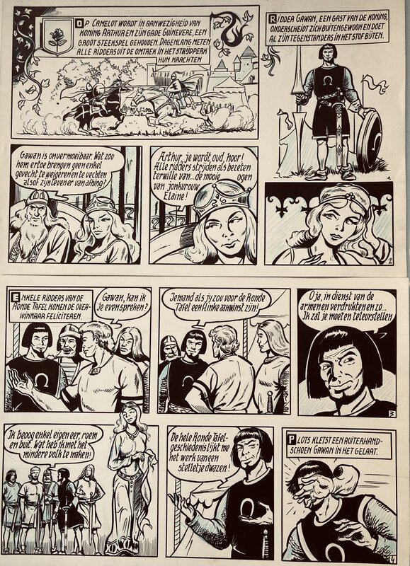 Eduard De Rop, Willy Vandersteen, De Rode Ridder - De Zwarte Roos - Planche originale