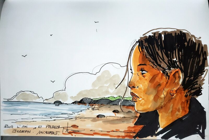 Thelmo, LA JEUNE FILLE AUX GOELANDS - Dédicace