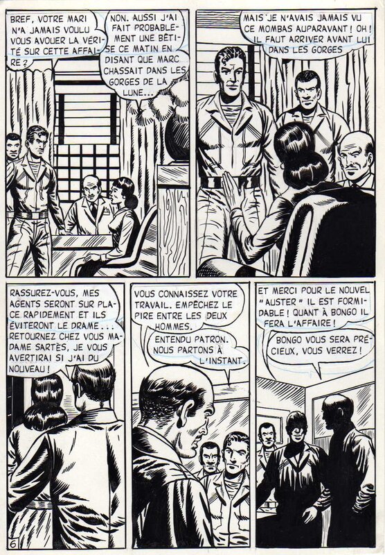 Robert Hugues, Tim L'audace - Les gorges de la lune, planche 6 ( Artima) - Planche originale