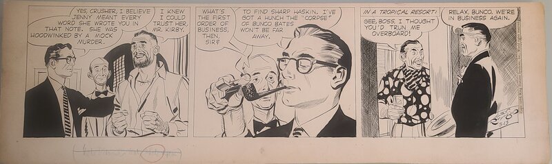 Alex Raymond, Rip Kirby - La fille du calendrier - Planche originale