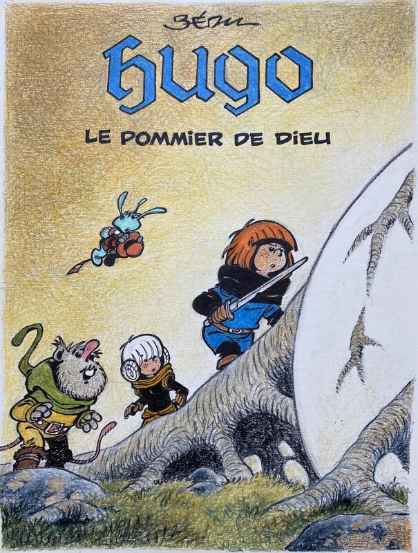 Bédu - Hugo - Le Pommier de Dieu (3) - 1988 - Cover color preliminary - Couverture originale