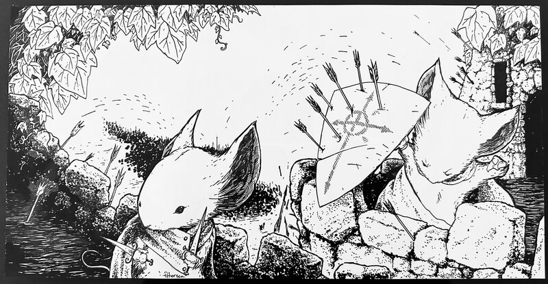 For sale - David Petersen - Mouse Guard - Fall 1152 #6 - 2006 - Cover - Original Cover
