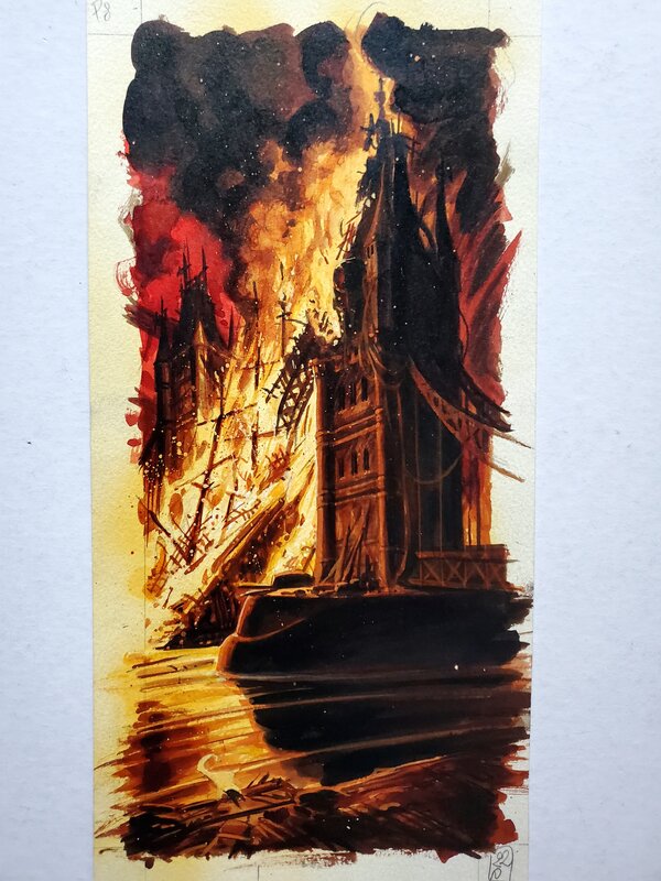 Olivier Ledroit, REQUIEM, CHEVALIER VAMPIRE    case couleur directe - Planche originale