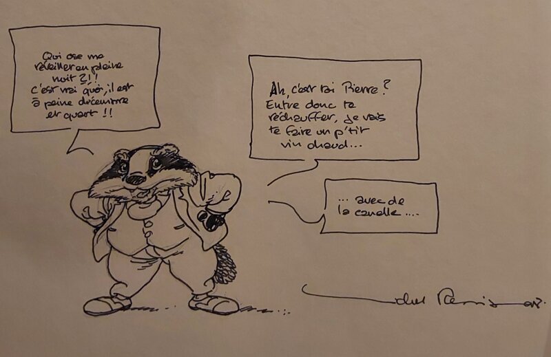 Michel Plessix, Le vent dans les saules : Auto, Crapaud,  Blaireau - Dédicace