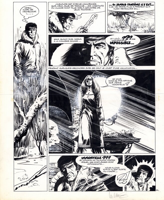 William Vance, Bob Morane - L’Empreinte du crapaud - Planche originale