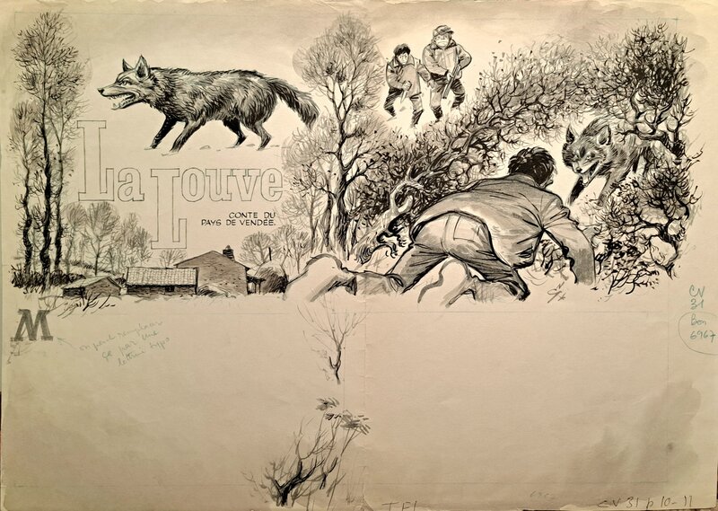 Noël Gloesner, Michel Georges, La Louve - Conte du pays de Vendée - Illustration originale