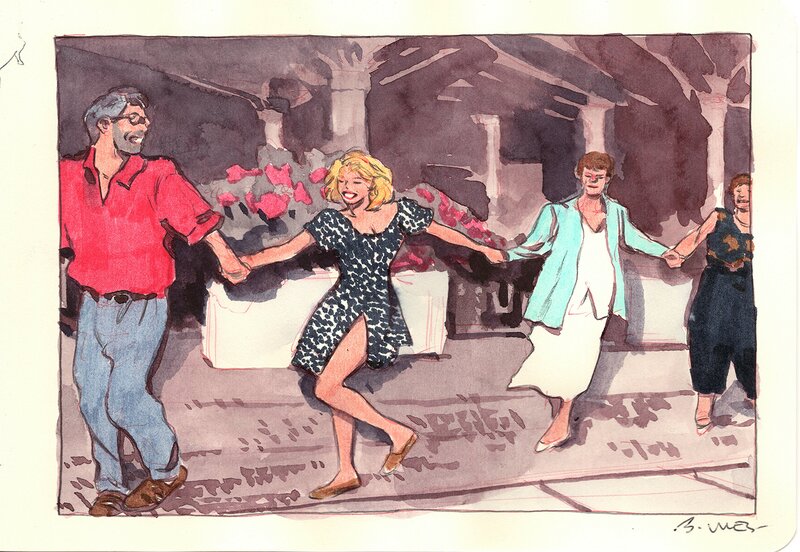 For sale - Bastien Vivès, Bastien Vives - Lune de miel - 12 - Original Illustration