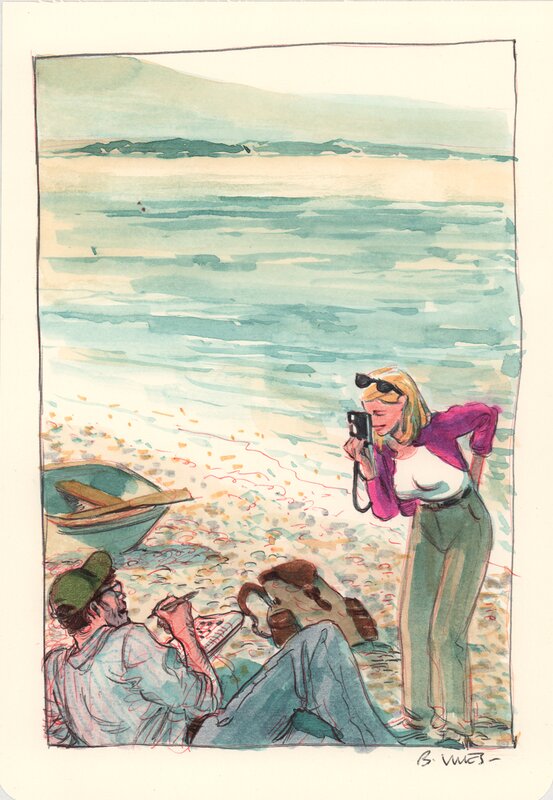 For sale - Bastien Vivès, Bastien Vives - Lune de miel - 18 - Original Illustration