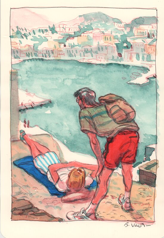 For sale - Bastien Vivès, Bastien Vives - Lune de miel - 20 - Original Illustration