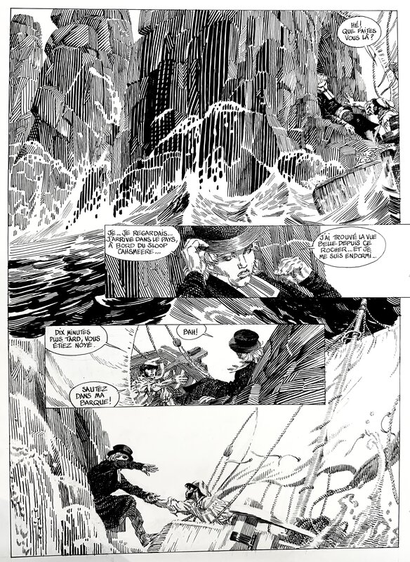 MICHEL DURAND : planche originale 29 de l’album les travailleurs de la mer - Planche originale