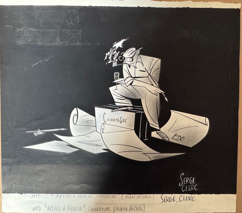 Serge clerc artiste et modele couverture - Couverture originale