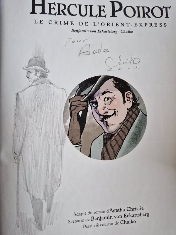Dédicace de Chaiko dans Hercule Poirot-Le crime de l'orient-express - Sketch