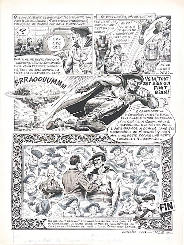 Superdupont par Gotlib, Jean Solé, Jacques Lob - Planche originale
