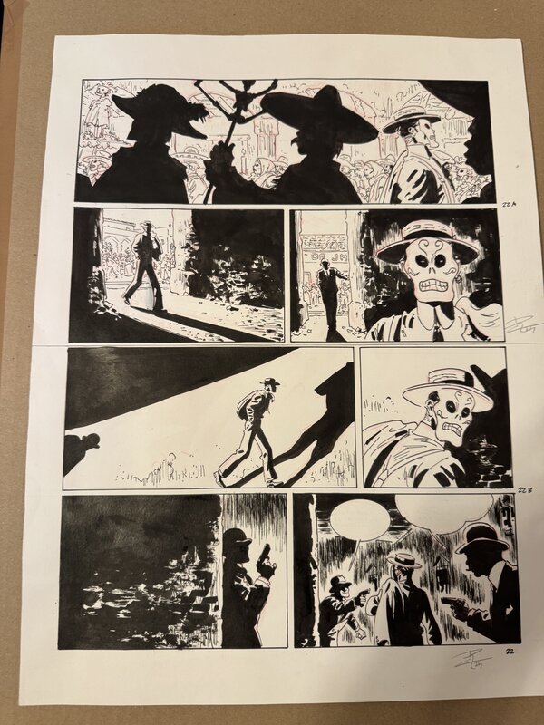 Corto maltese pellejero la ligne de vie planche originale - Planche originale