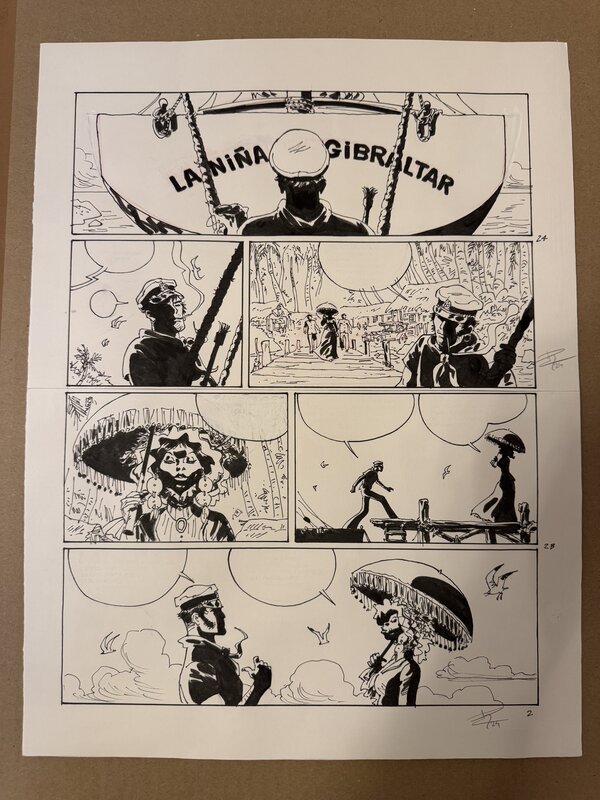 Corto maltese pellejero p'anche originale la ligne de vie - Planche originale