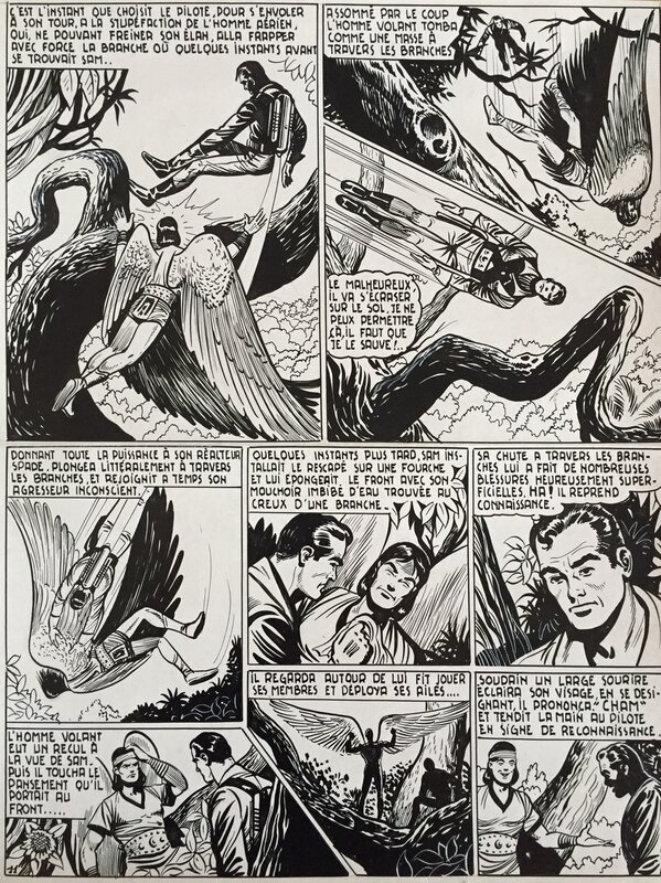 Giordan Raoul, Les conquérants de l’espace, Menace sur Arbor, planche n°11, Météor#11, 1954. - Comic Strip