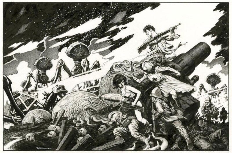 Mark Schultz, War of the Worlds:The last Defense before London - Original Illustration
