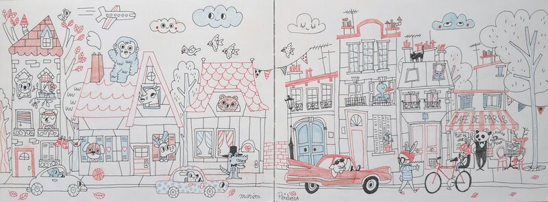 Paris & Cie par Pénélope Bagieu, Marion Billet - Illustration originale