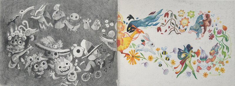 Farandole par Sophie Diao, Hélène Leroux - Illustration originale