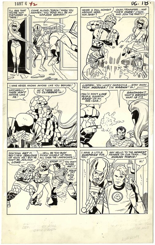 En vente - Jack Kirby, Vince Colletta, Fantastic Four #42 p.14 (Large Art) - Planche originale