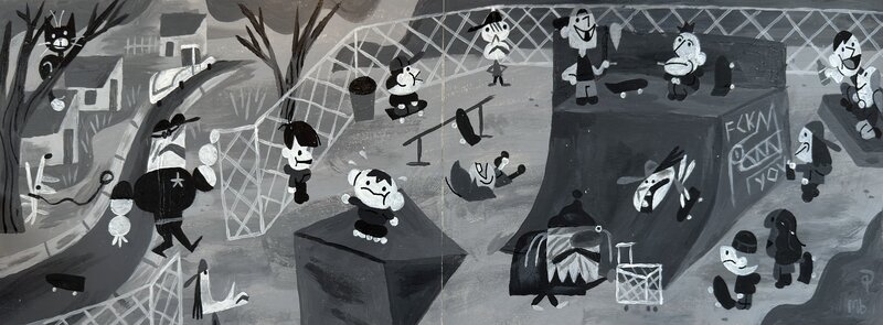 Jardin d'enfants par Pakoto Martinez, Merien Brendan - Illustration originale
