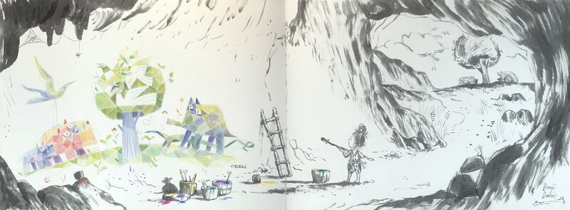 Oren Haskins, Benji Davies, Le mythe de la caverne - Original Illustration