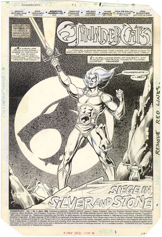 For sale - Jim Mooney, Brett Breeding, Thundercats #3 p1 (Splash) - Comic Strip