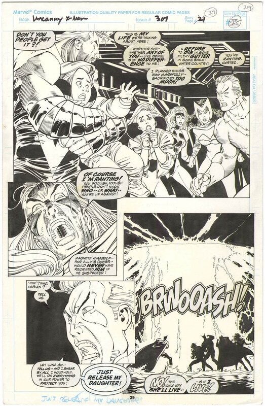 For sale - John Romita Jr., Dan Green, Uncanny X-Men #307 p29 (Half Splash) - Comic Strip