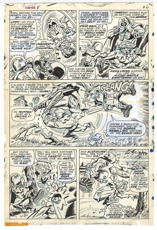 En vente - Tom Sutton, Not Brand Echh #8 p3 - Planche originale