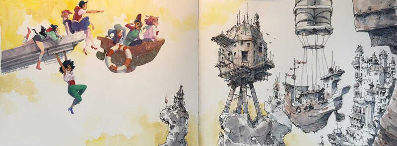 Voyage au levant par Christelle Abgrall, Jorg Asselborn - Illustration originale