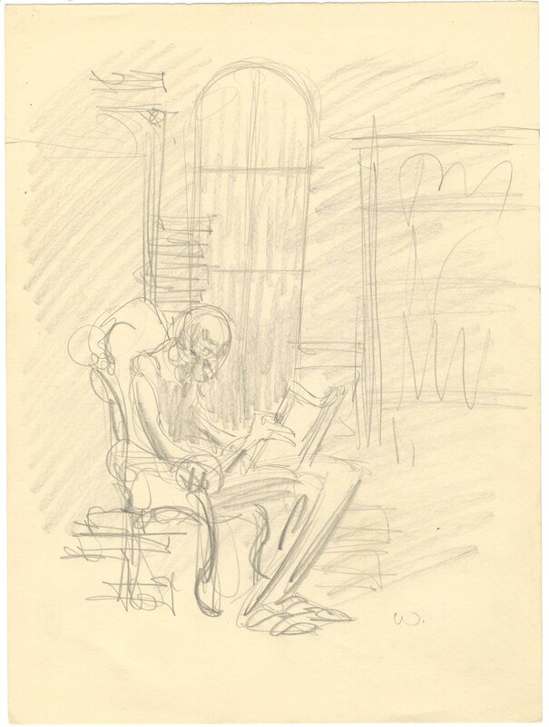For sale - Wrightson Uncle Creepy Prelim - Sketch