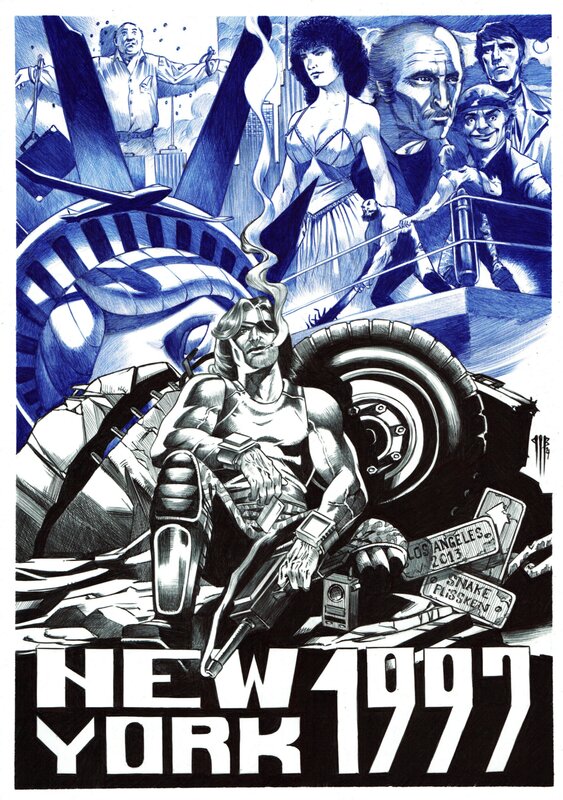 For sale - Philippe Bringel, Affiche New york 1997 - Original Illustration