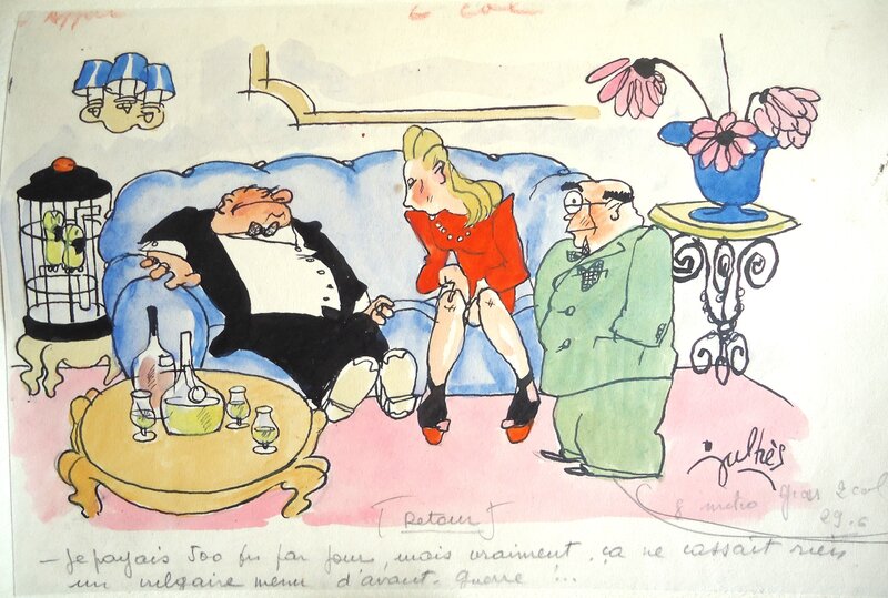Maurice Julhès, Le menu d'avant-guerre - Illustration originale