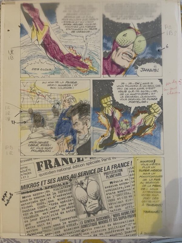 En vente - Superbe mikros par jean yves mitton - Planche originale