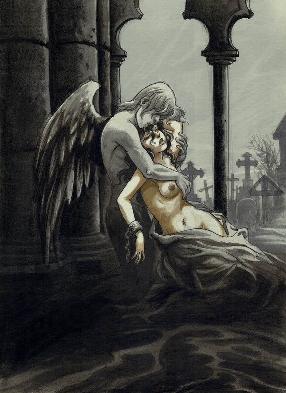 Yslaire, Sambre - Julie et l'Ange de pierre - Original Illustration