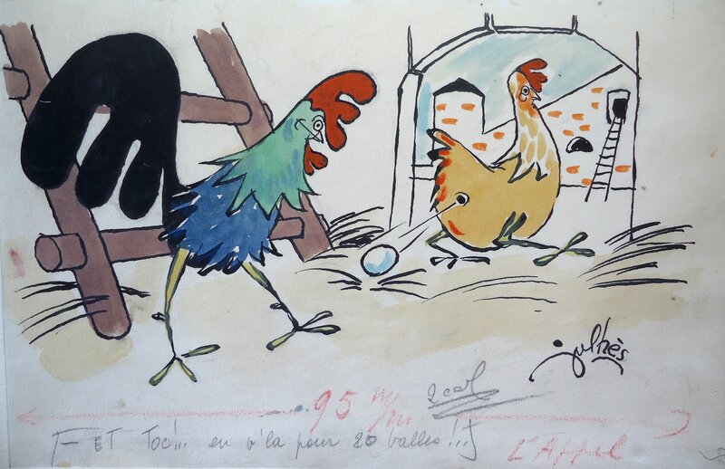 20 balles ! by Maurice Julhès - Original Illustration