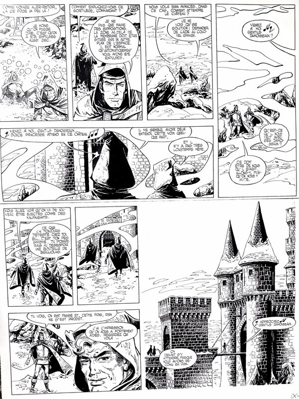 For sale - William VANCE : Planche originale de Bob Morane T14 - La Prisonnière de l'Ombre Jaune - 1972 - Comic Strip