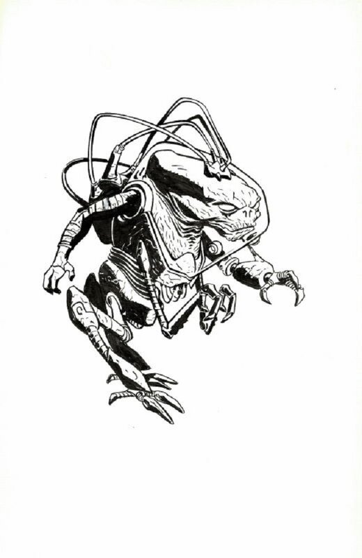 Space Alien by Minck Oosterveer - Original Illustration