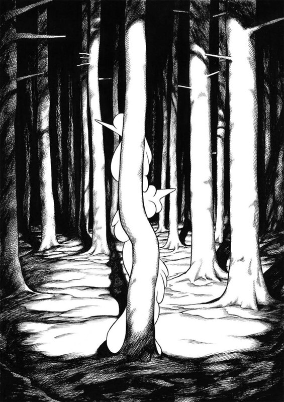 Frederik Peeters, PROJET D’AFFICHE POUR LE FESTIVAL BILBOLBUL - Original art
