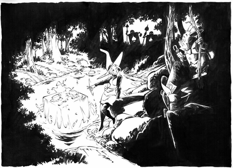 Clarke, Mélusine au Pays des Merveilles - Illustration originale