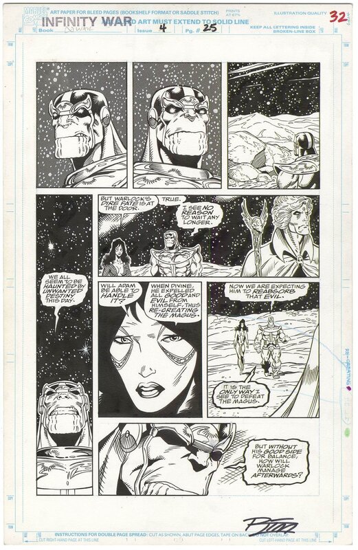En vente - Ron Lim, Al Milgrom, Infinity War #4 p25 (Signed) - Planche originale